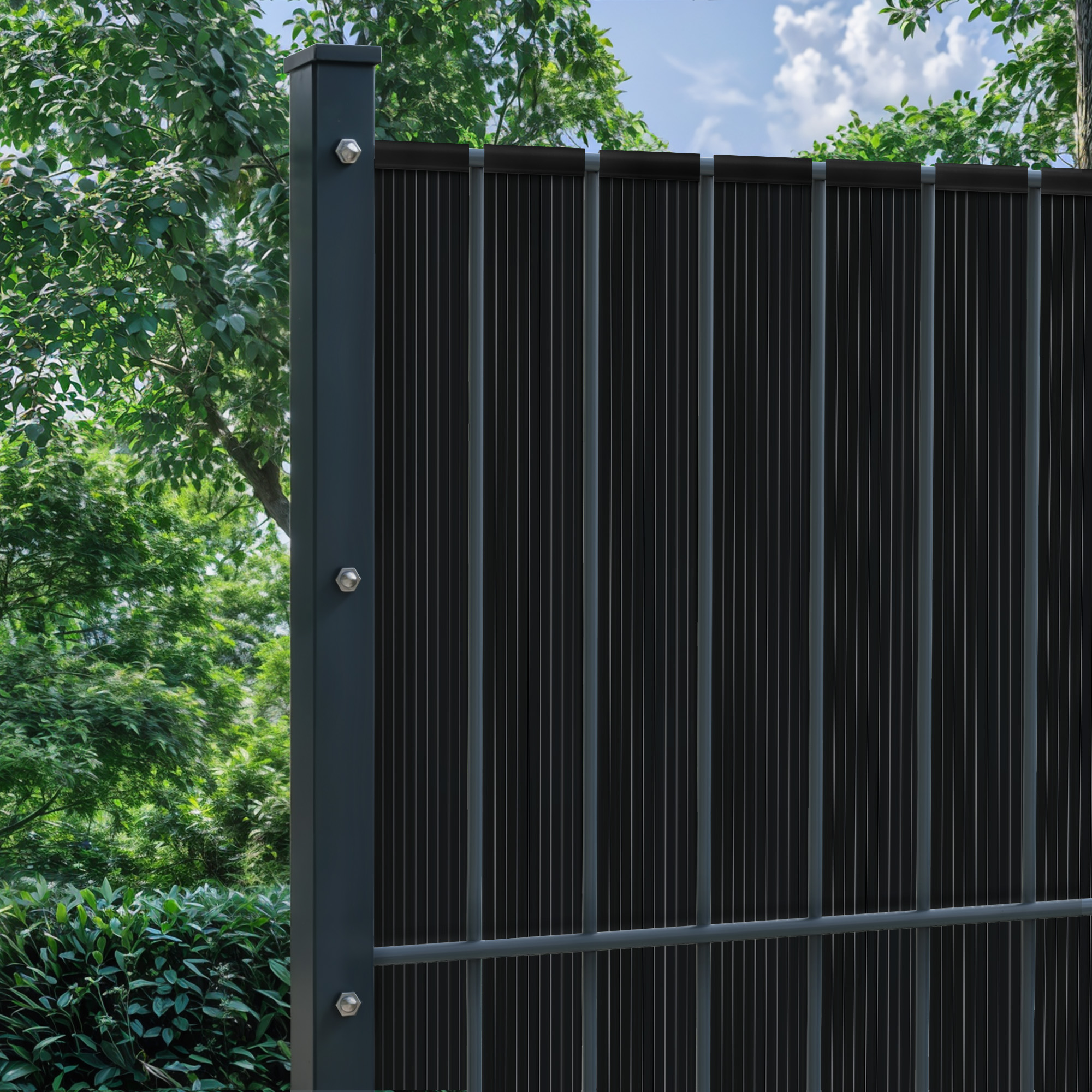 Rollo de Ocultación Vertical de PVC Duro | 4,75 cm x 75 m, antracita