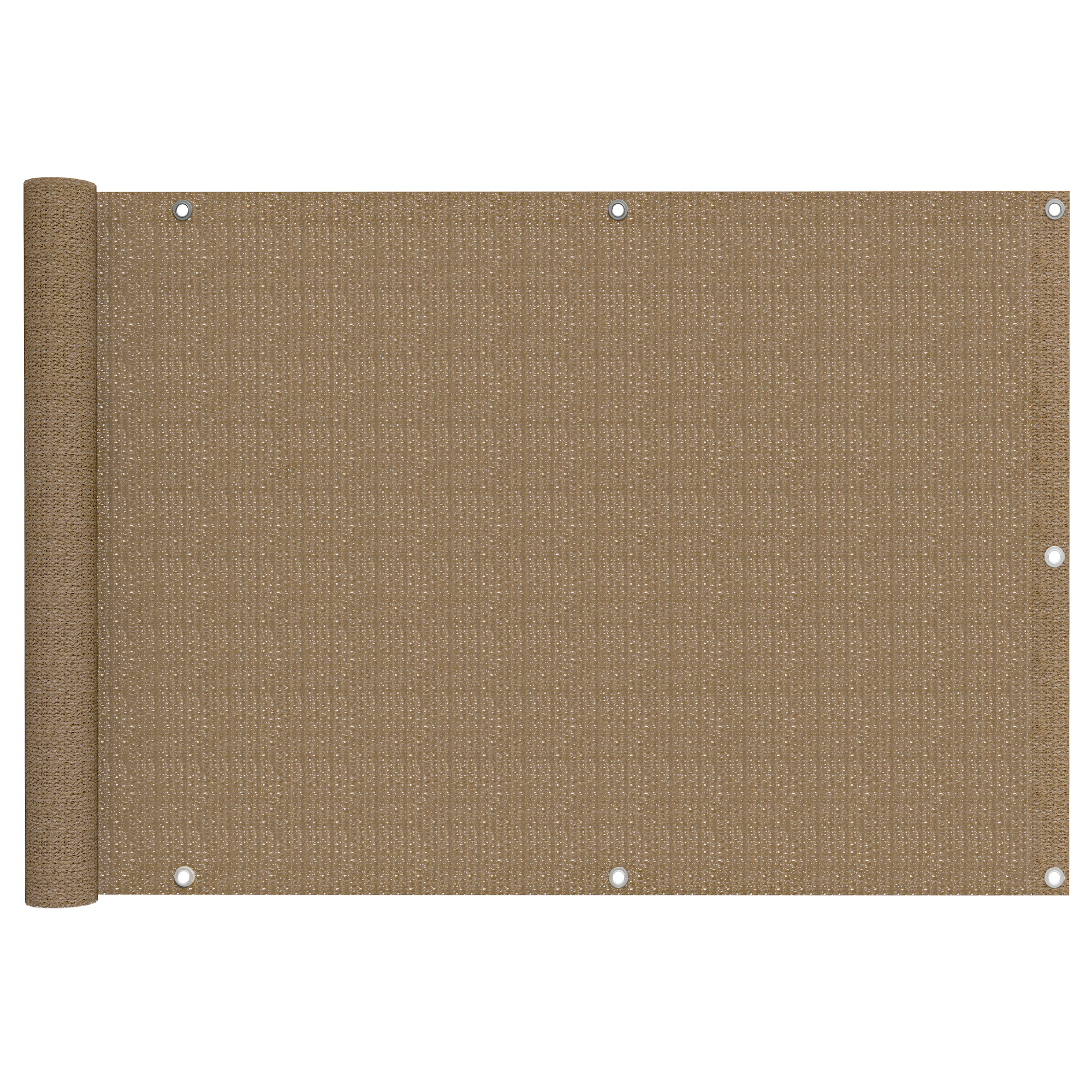 Malla de Ocultación para Balcón - Polietileno / Transpirable | 300 x 75 cm, marrón
