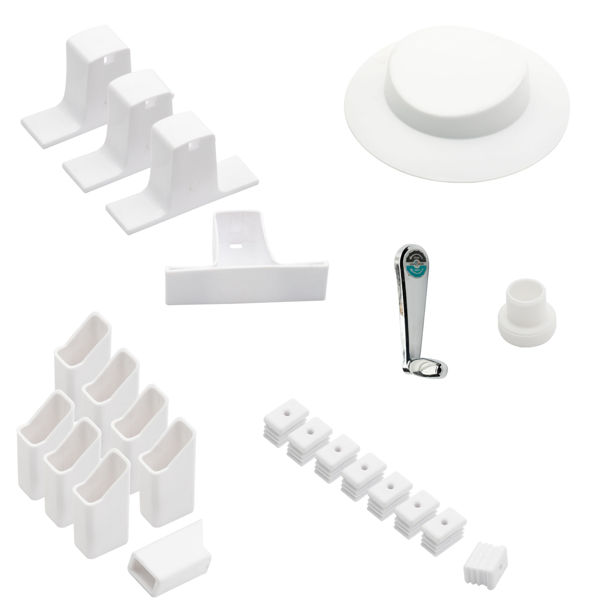 Juego de Piezas de Repuesto para Sombrilla Grande de Jardín | blanco