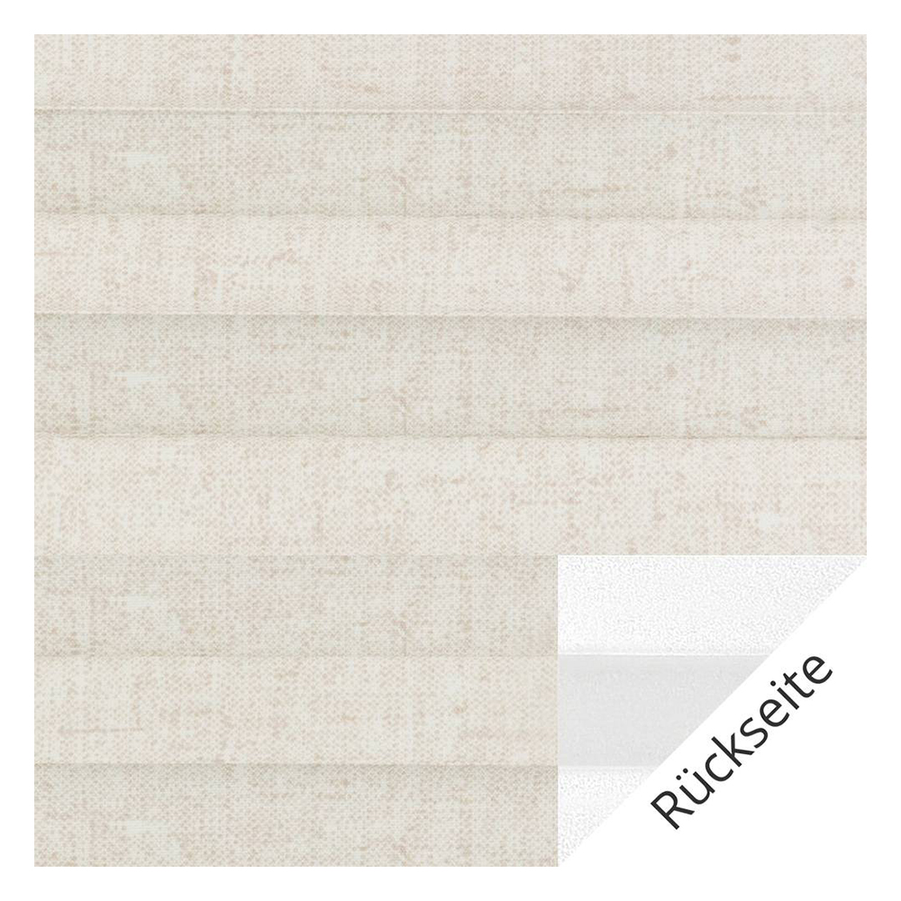 Muestra de tejido para cortina plisada a medida | 40101 beige / oscuridad total / Linen Perlmutt Black Out
