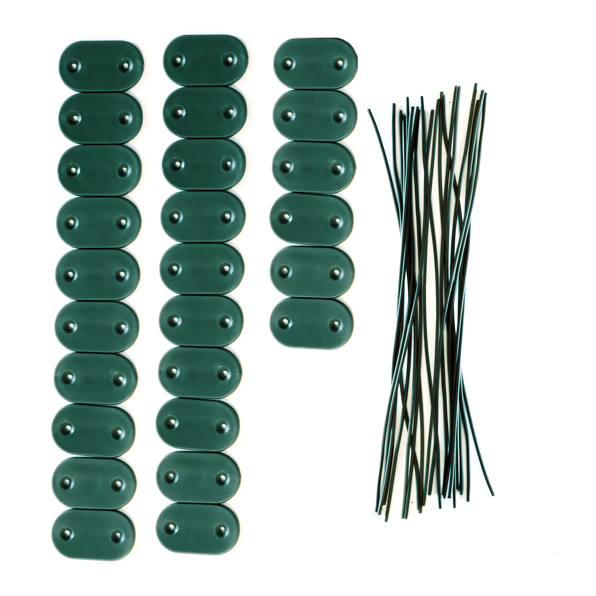 Kit de Fijación para Cañizos para Jardín | verde, 26 unidades