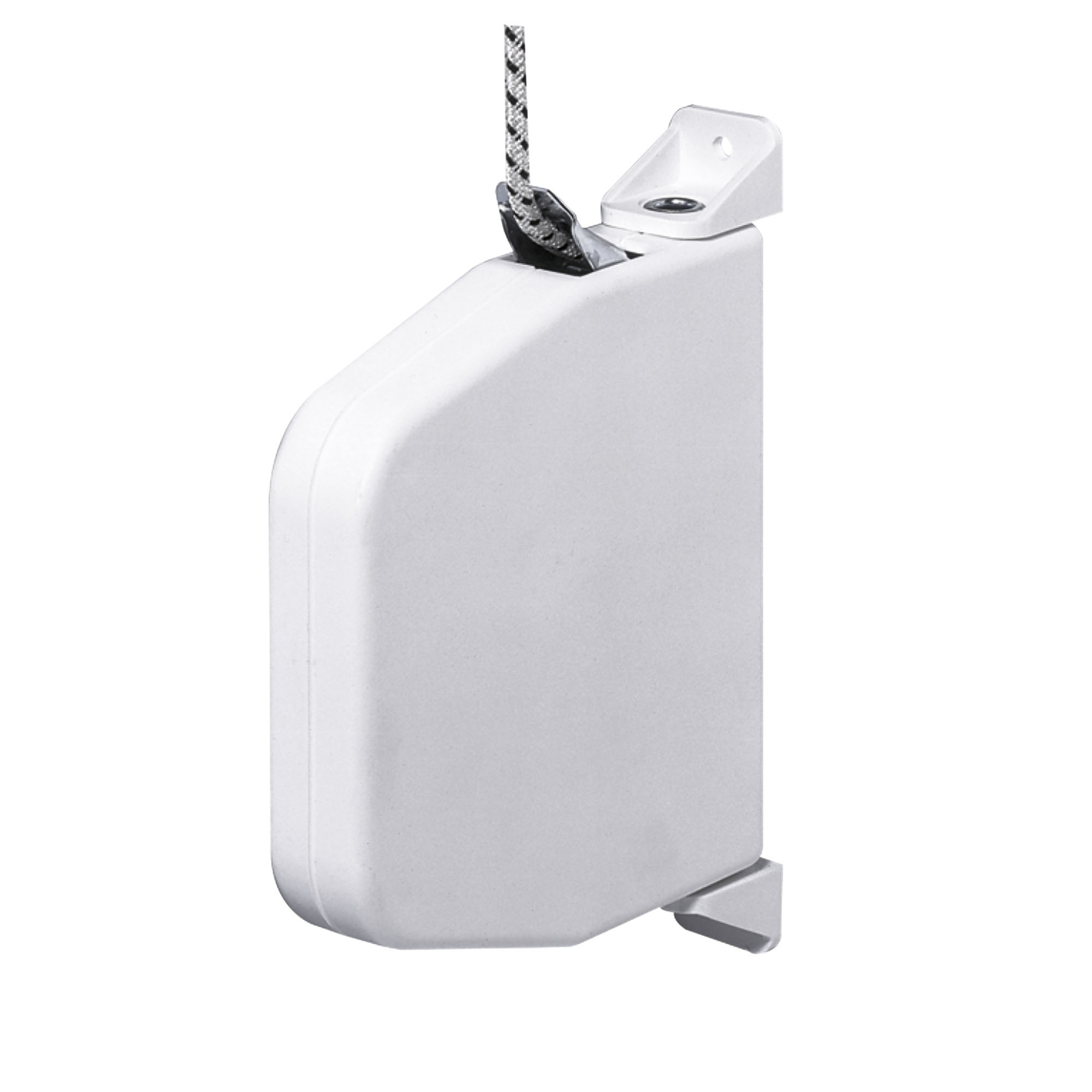 Mini recogedor de cinta giratorio de sobreponer | blanco / con cinta de 5 m