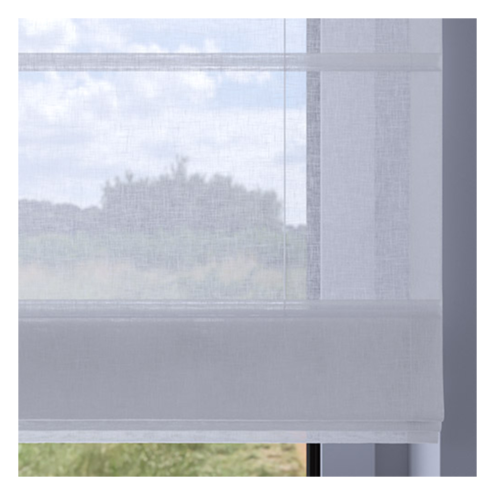 Muestra de tejido para estor plegable a medida | 01 blanco / traslúcido / Tivoli