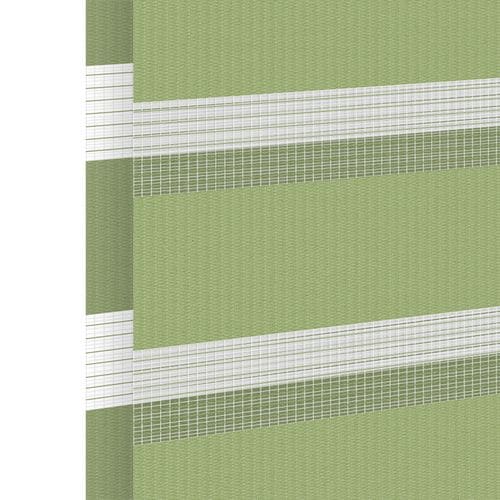 Muestra de tejido para estor enrollable noche y  día a medida | BH-42 verde / traslúcido / Graz