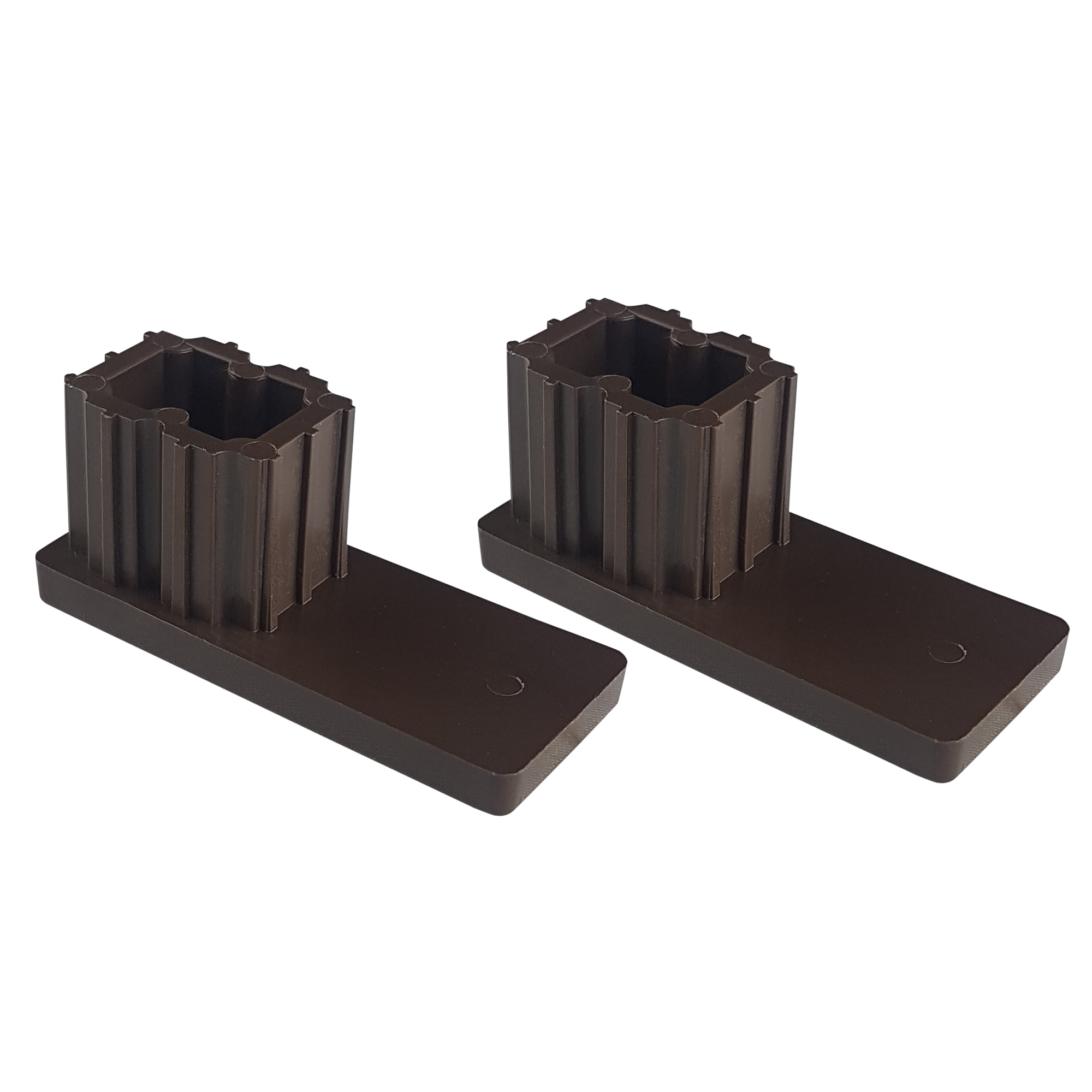 Tapón para guías de persiana PP 53 (53 x 22 mm) | marrón, 2 piezas