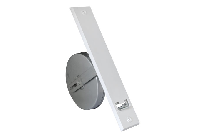 Recogedor de cinta empotrado Placa de plástico | blanco / LA: 186 mm