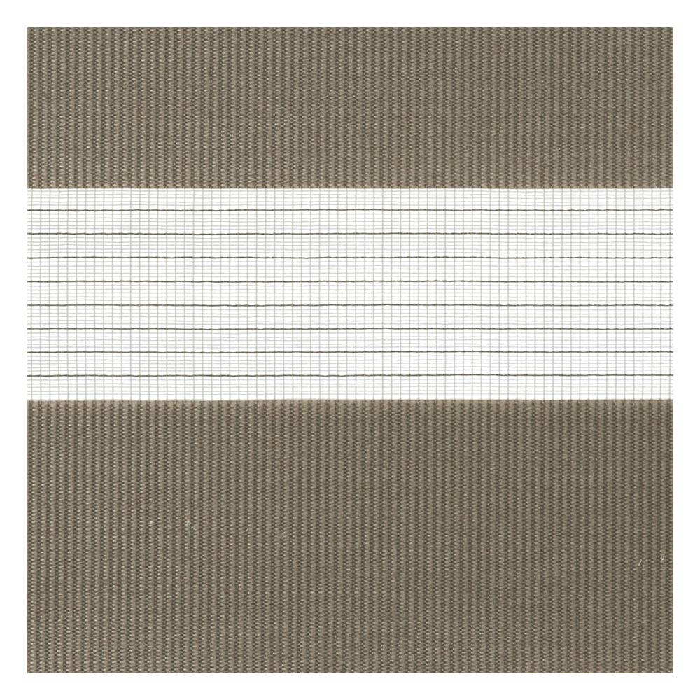 Muestra de tejido para estor enrollable noche y  día a medida | A015 marrón / traslúcido / Spring