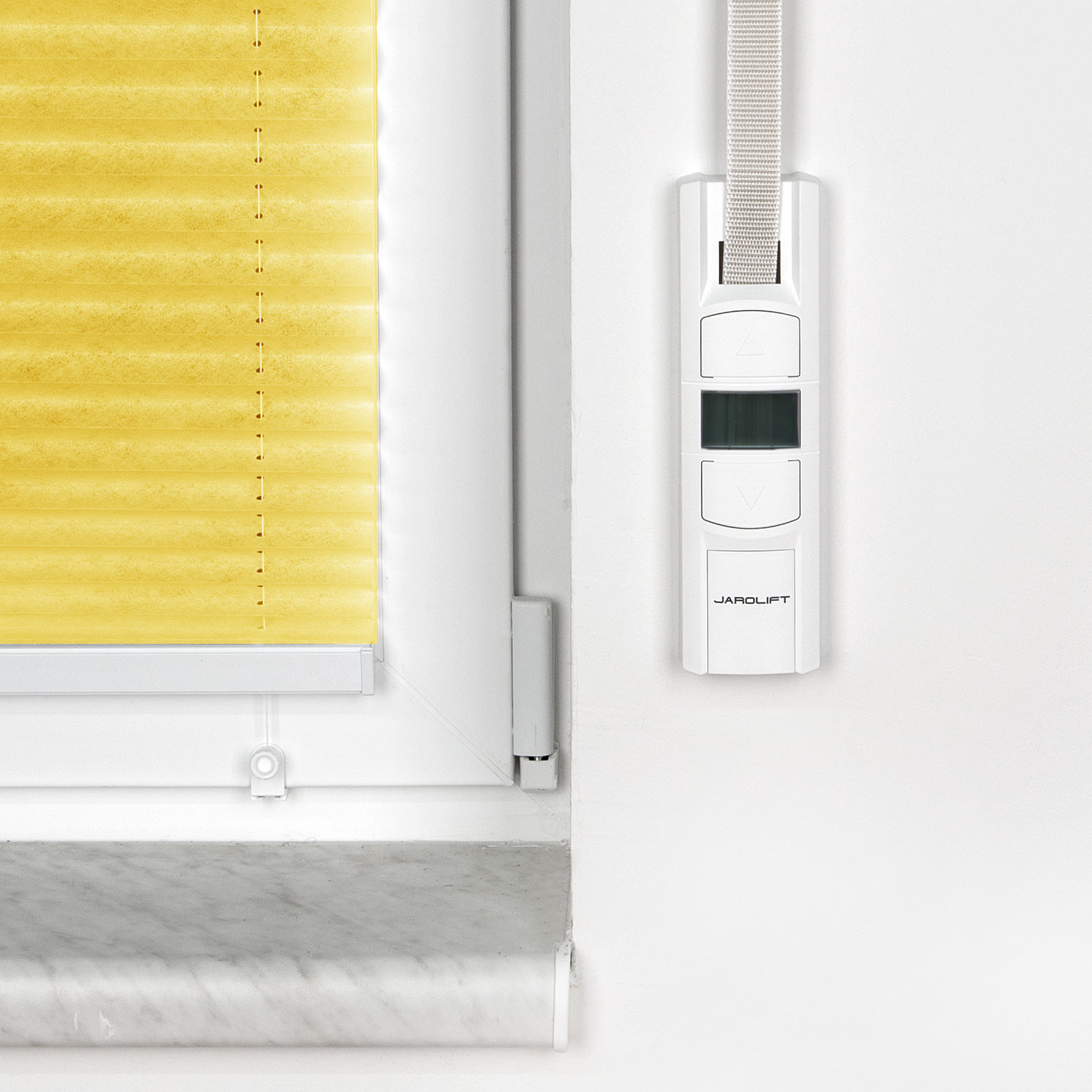 Recogedor de persiana eléctrico JAROMAT Pro | UP 23/7 / blanco / cinta de 23 mm