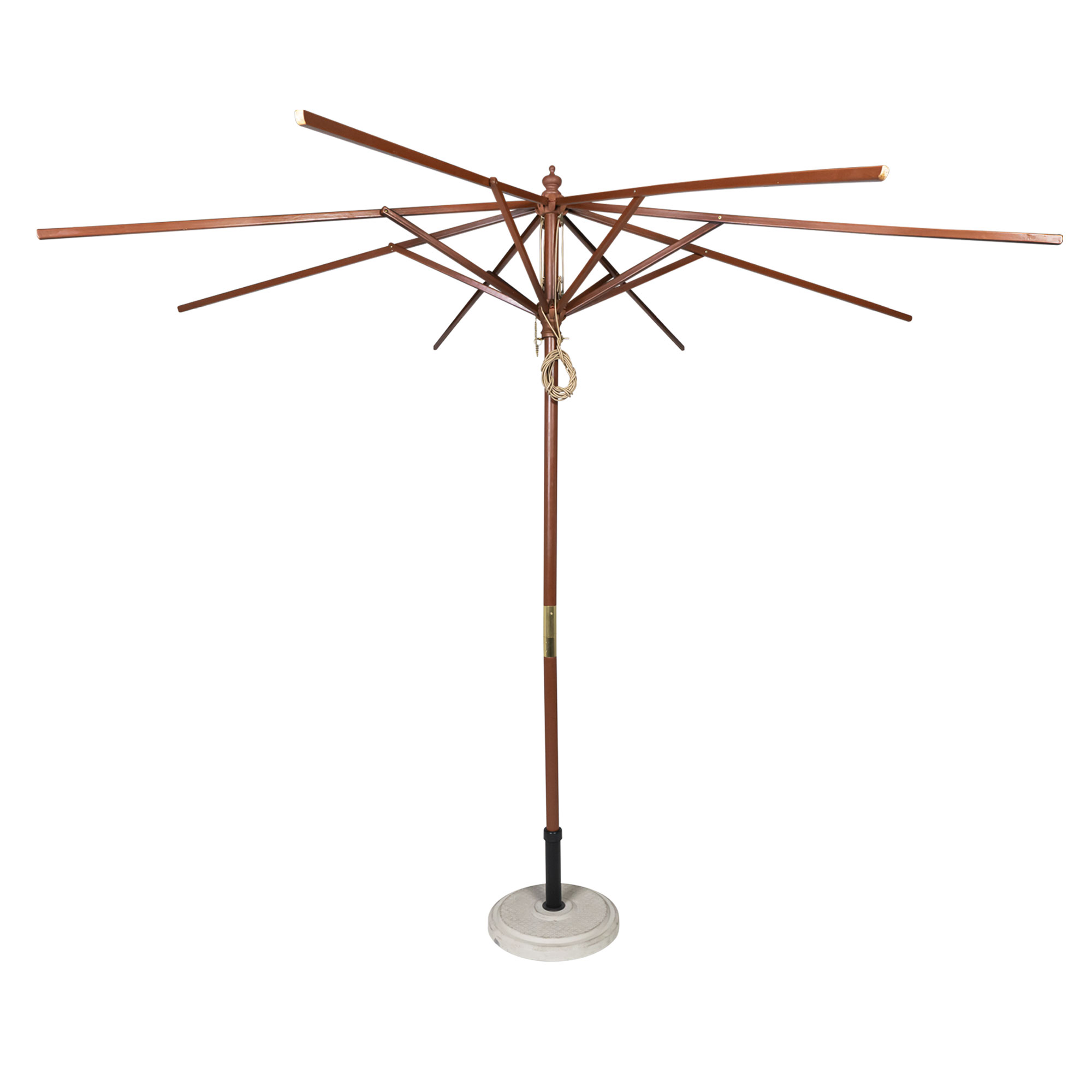 Estructura para Sombrilla Plegable de Madera paramadera | 3 m, redonda