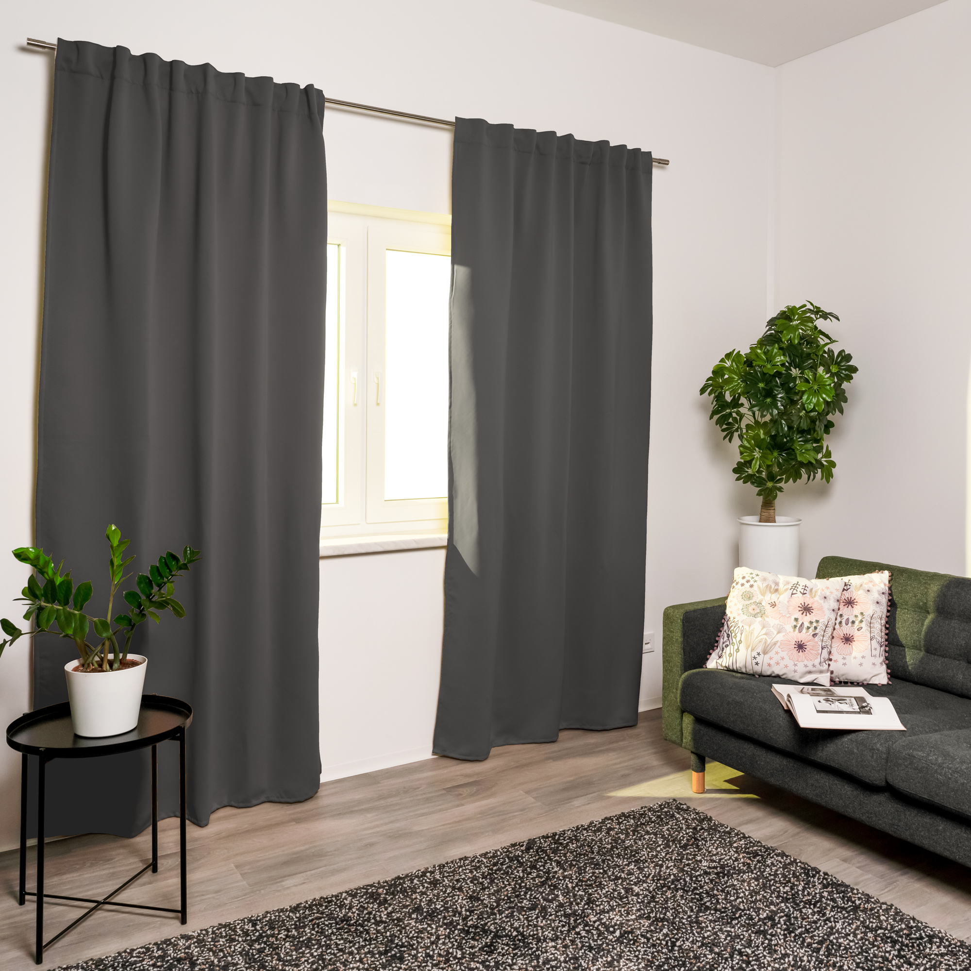 Cortina Acústica con Cinta Multifunción ACUSTICO | opaco, 135 x 245 cm, gris