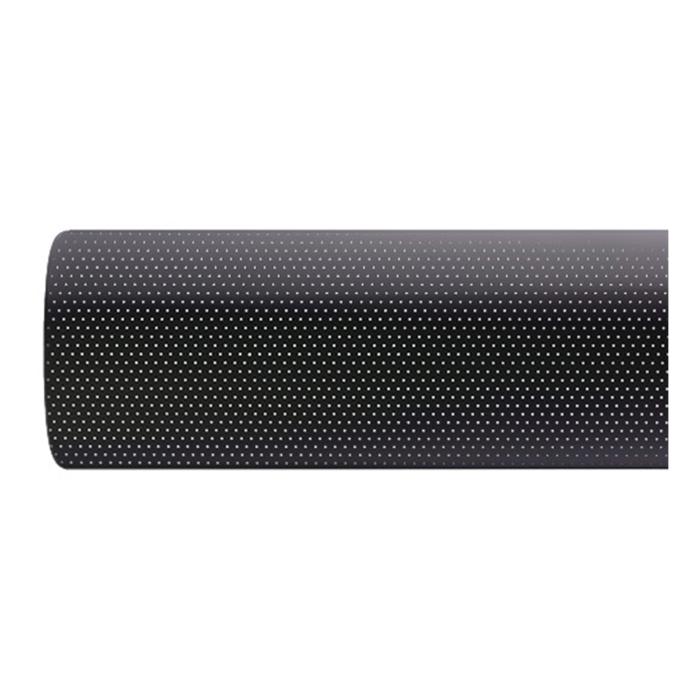 Muestra de lama para veneciana de aluminio a medida | 50 mm / 164P negro / mate / perforado