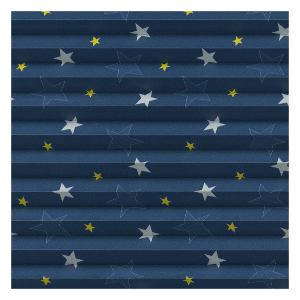 Muestra de tejido para cortina plisada a medida | 30911 azul / oscuridad total / Stars RD