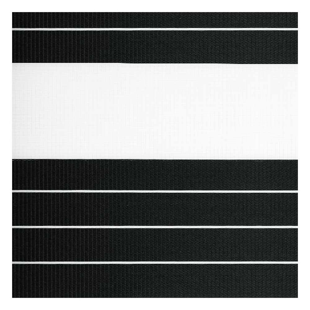 Muestra de tejido para estor enrollable noche y  día a medida | F7866 negro / traslúcido / Autumn