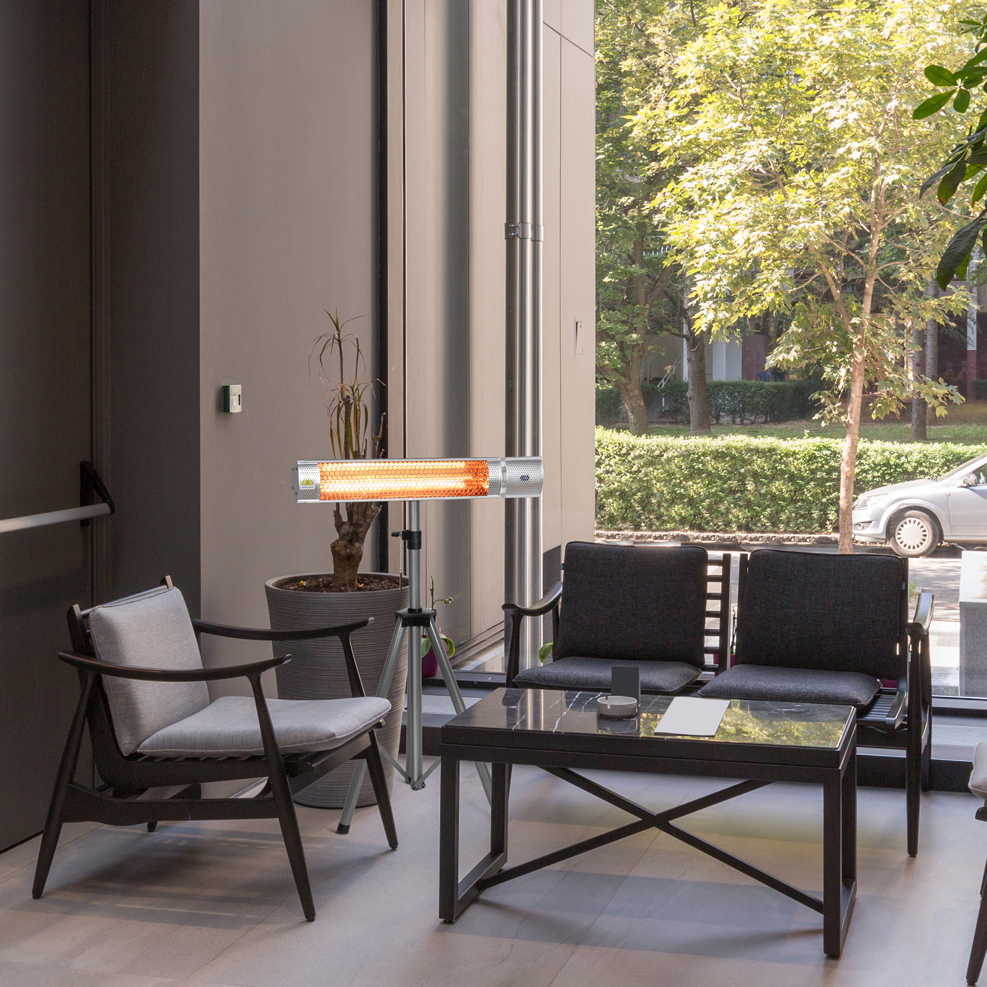 Trípode para radiador infrarrojo