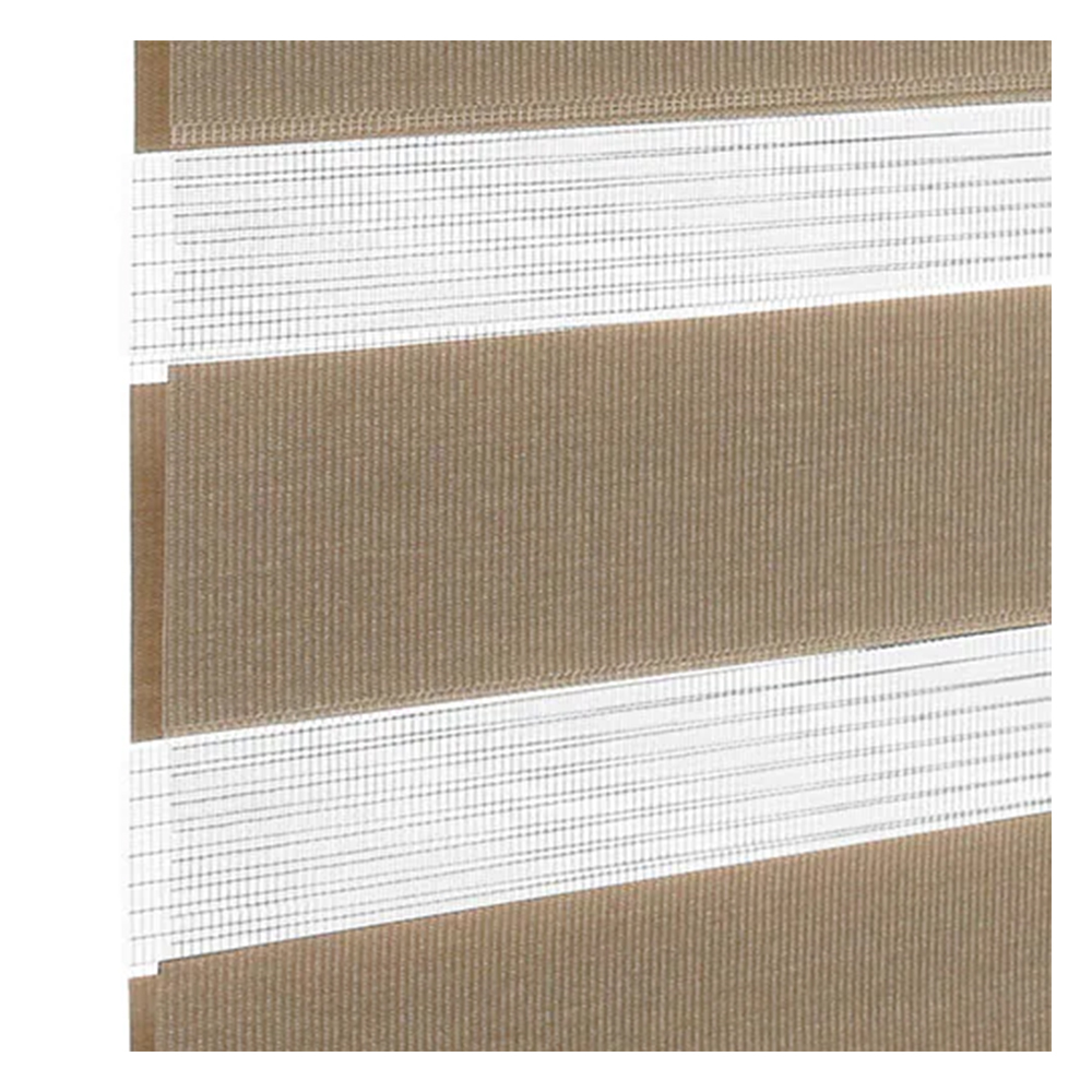 Muestra de tejido para estor enrollable noche y  día a medida | BH02 marrón / traslúcido / London