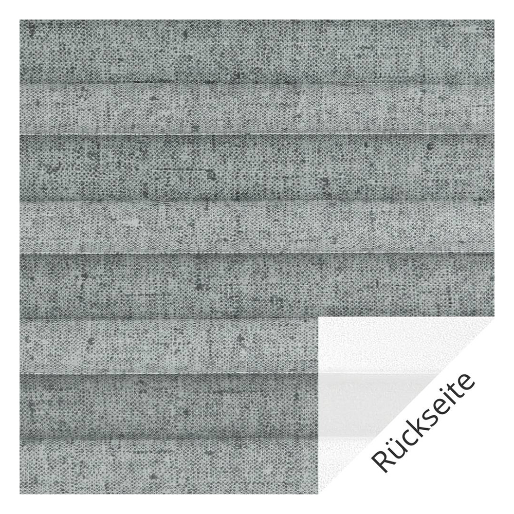 Muestra de tejido para cortina plisada a medida | 40104 gris / oscuridad total / Linen Perlmutt Black Out