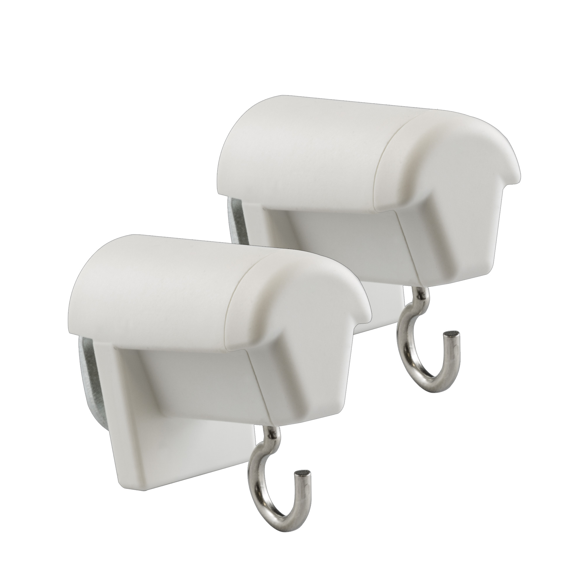 Soporte sin Taladrar con Gancho para Estores Enrollables de Bambú & Estores Plegables de Bambú | blanco, 2 unidades