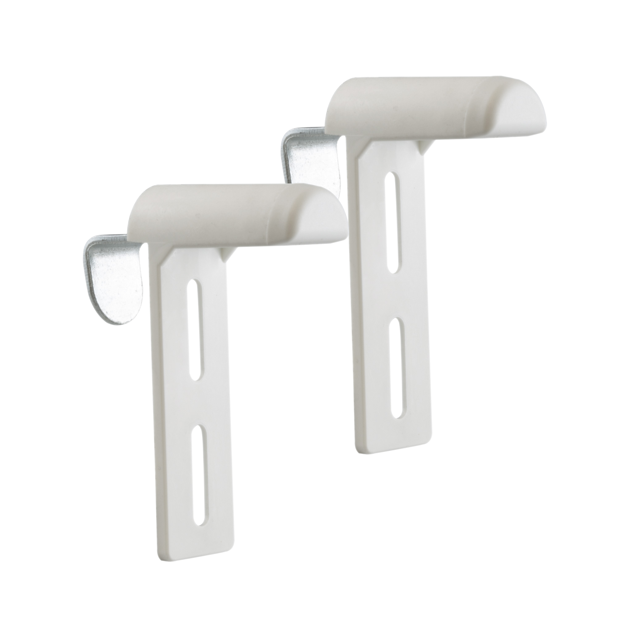 Soporte de Fijación para los Estores Plegables de Bambú a Medida & Terminados | blanco / 2 unidades