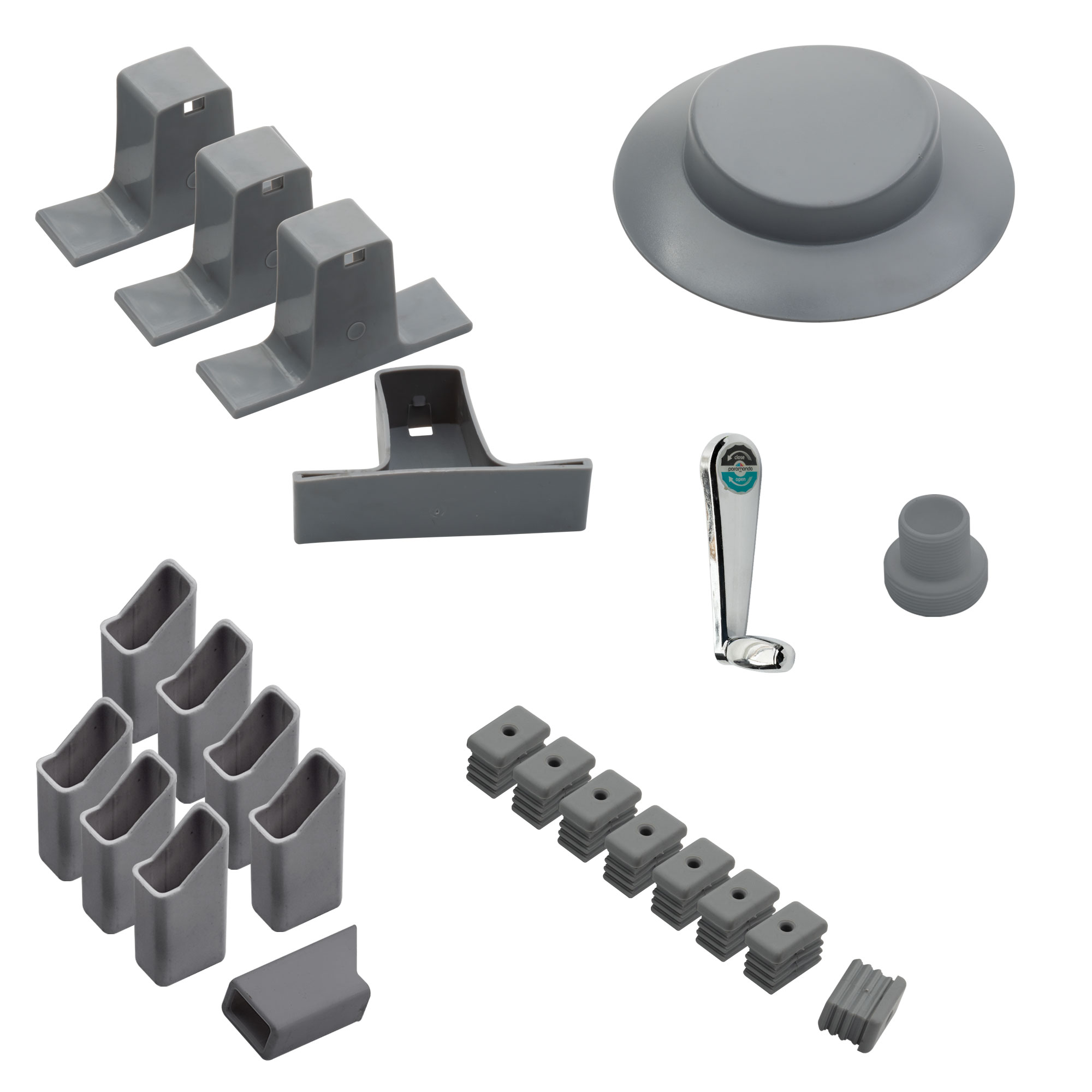 Juego de Piezas de Repuesto para Sombrilla Grande de Jardín | plateado